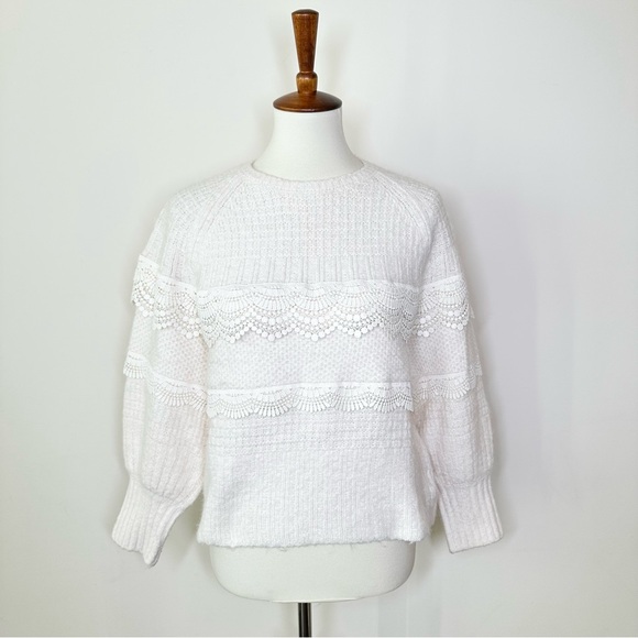 EXPRESS Lace Knit Sweater Size S - Picture 4 of 11